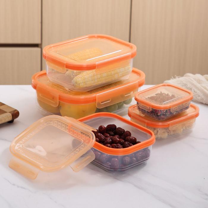 鮮凈無(wú)縫密封保鮮盒(長(zhǎng)方3件套/5件套)