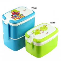 長方型手提飯盒、雙層