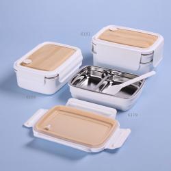 木紋不銹鋼便當(dāng)盒500m